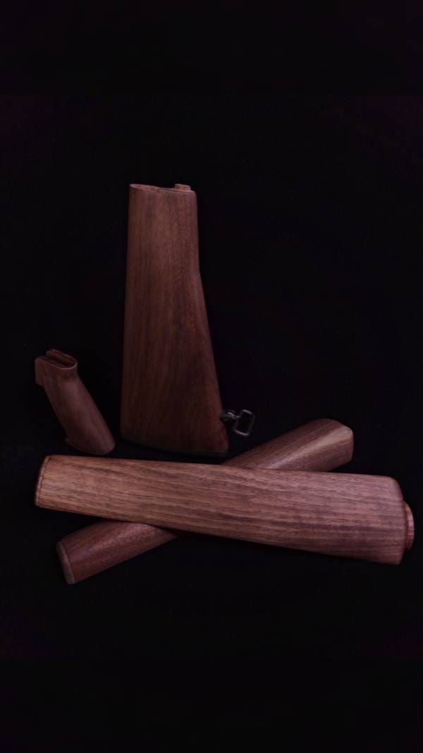 1 Unfinished Craftsman Kit A1 Service Rifle Black Walnut Set NO HOLES AR WOOD AMERICAN ICON